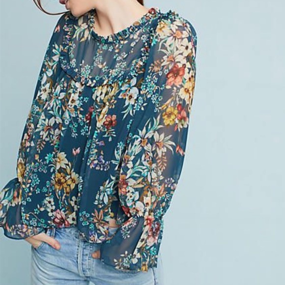 Anthropologie Tops - {Anthro} Eri + Ali Velma Floral Peasant Blouse